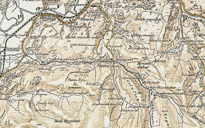 Old map of Glaspwll in 1902-1903