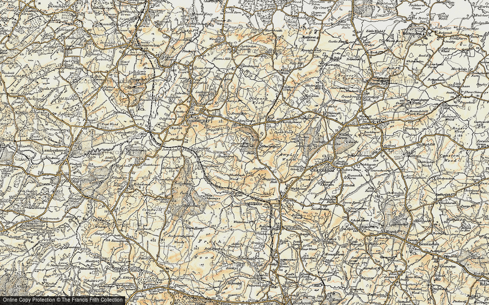 Old Map of Glassenbury, 1897-1898 in 1897-1898