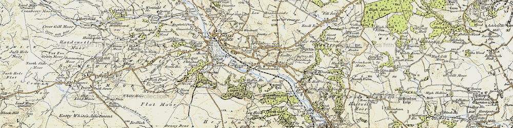 Old map of Glasshouses in 1903-1904
