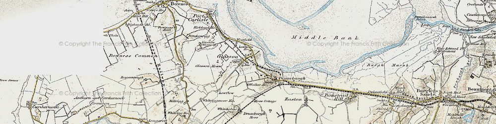 Old map of Glasson in 1901-1904