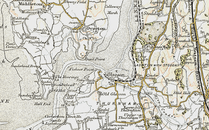 Old map of Glasson in 1903-1904