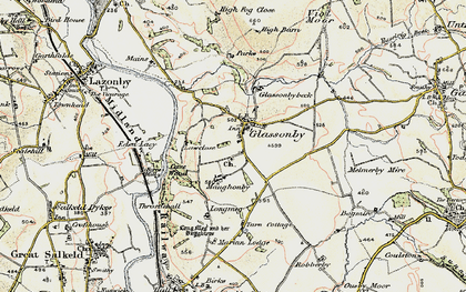 Old map of Glassonby in 1901-1904