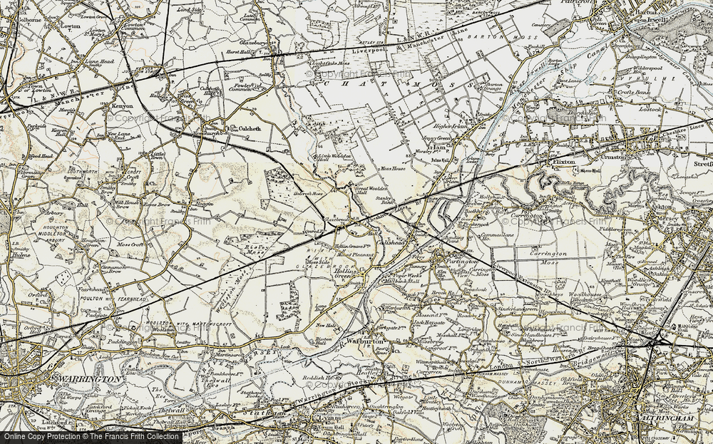 Old Map of Glazebrook, 1903 in 1903