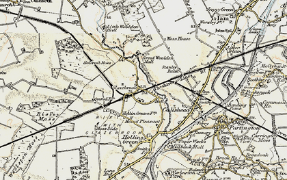 Old map of Glazebrook in 1903