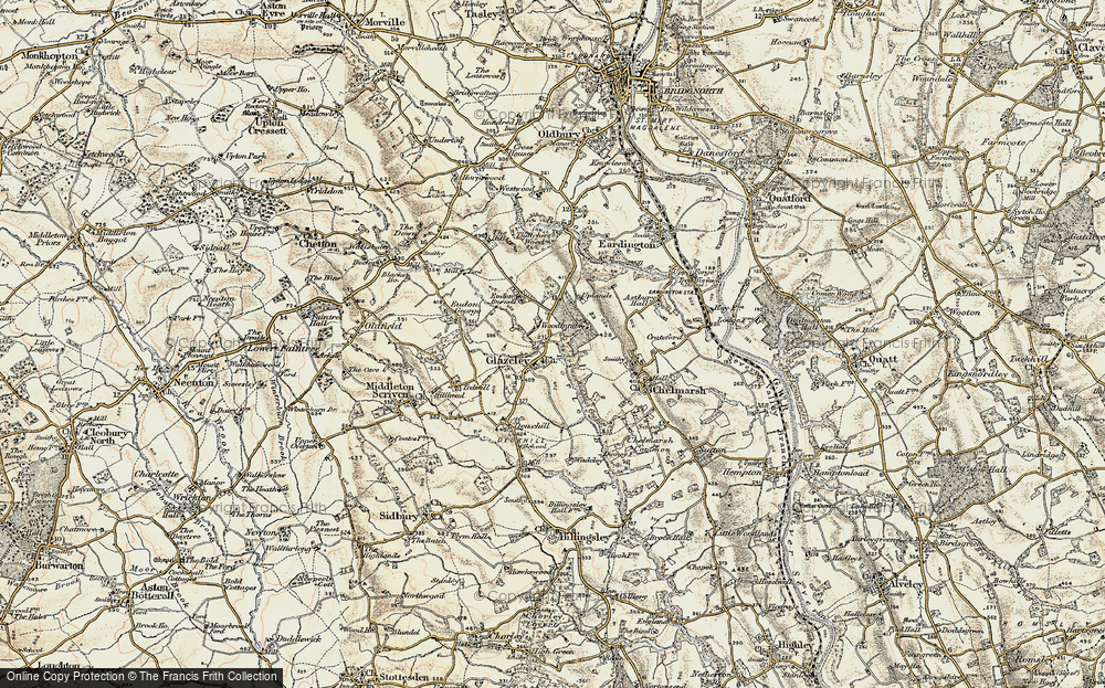 Old Map of Glazeley, 1902 in 1902