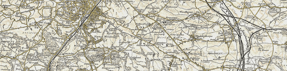 Old map of Gleadless in 1902-1903