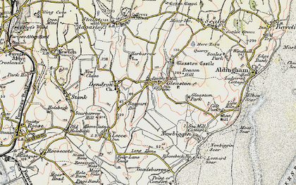 Old map of Gleaston in 1903-1904