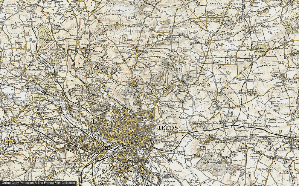 Old Map of Gledhow, 1903-1904 in 1903-1904