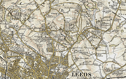 Old map of Gledhow in 1903-1904