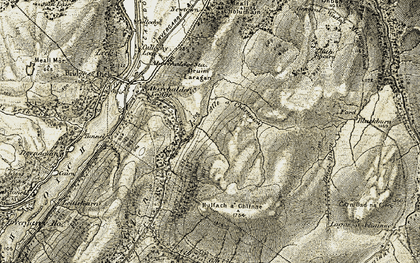 Old map of Black Burn in 1908