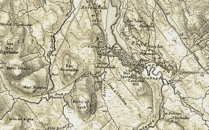 Old map of Ben Roishader in 1909