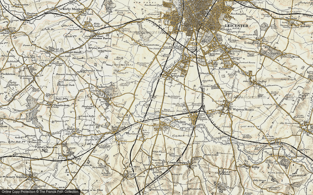 Old Map of Glen Parva, 1901-1903 in 1901-1903
