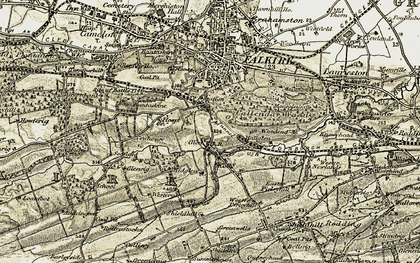 Old map of Avon Brook Steading in 1904-1907