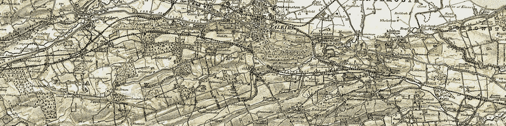 Old map of Glen Village in 1904-1907