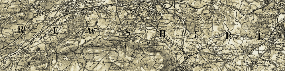 Old map of Glenburn in 1905-1906
