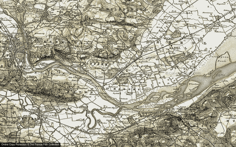 Old Map of Glencarse, 1906-1908 in 1906-1908