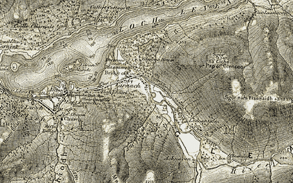 Old map of Glencoe in 1906-1908