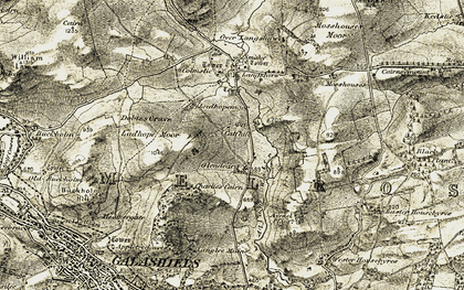 Old map of Glendearg in 1901-1904