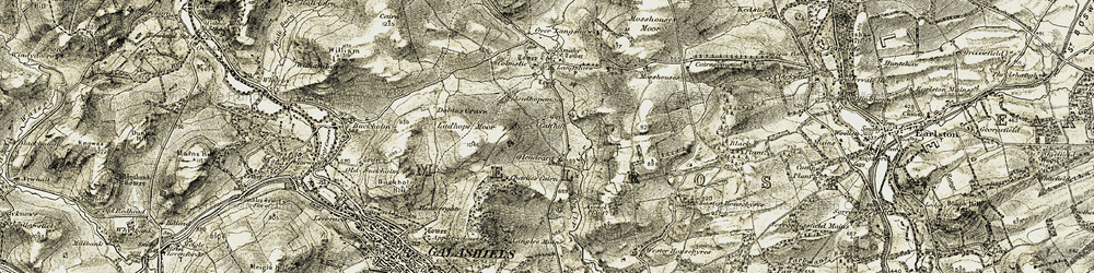 Old map of Glendearg in 1901-1904