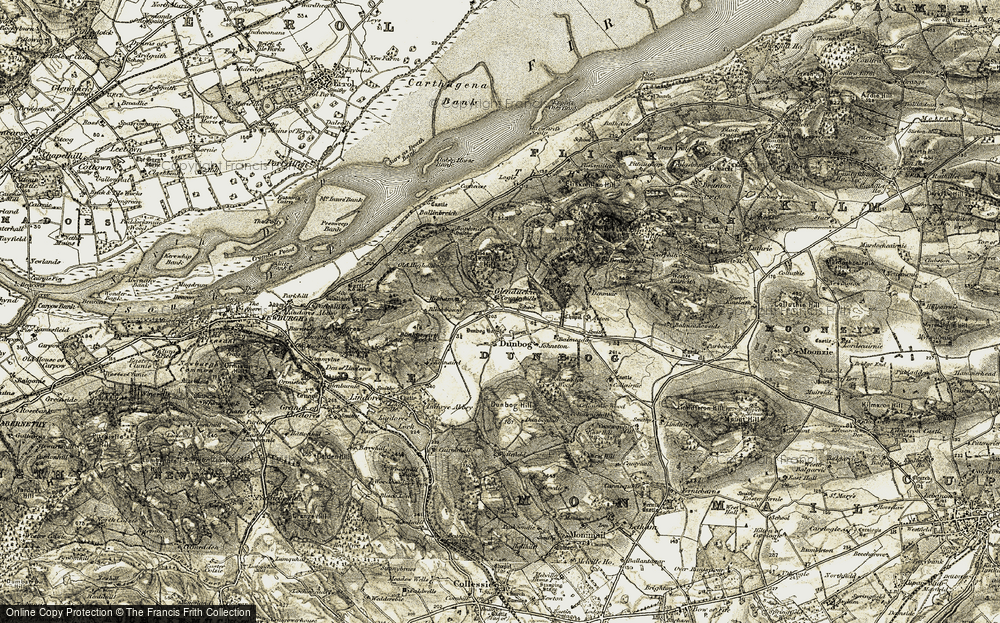 Old Map of Historic Map covering Ayton in 1906-1908