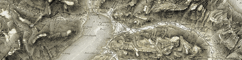 Old map of Glenelg in 1908-1909