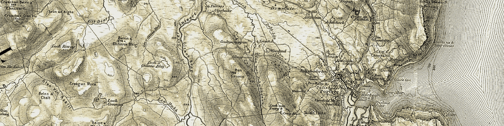 Old map of Glengrasco in 1908-1909