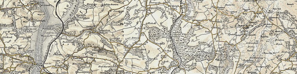 Old map of Glenholt in 1899-1900