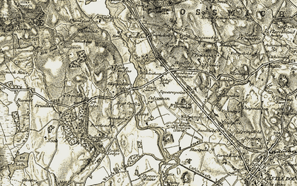 Old map of Glenlochar in 1904-1905