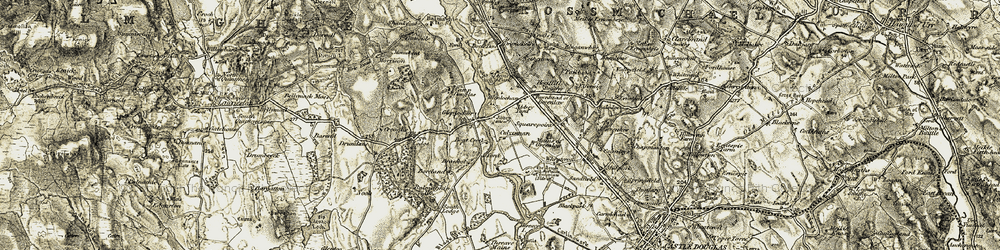 Old map of Glenlochar in 1904-1905