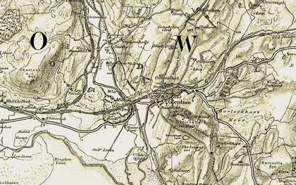 Old map of Glenluce in 1905