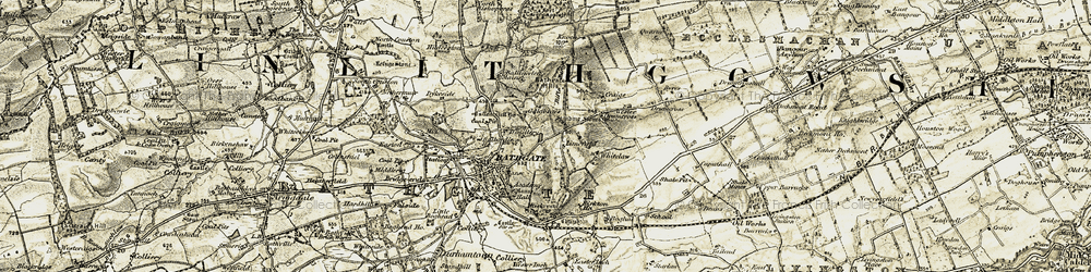 Old map of Limefield in 1904