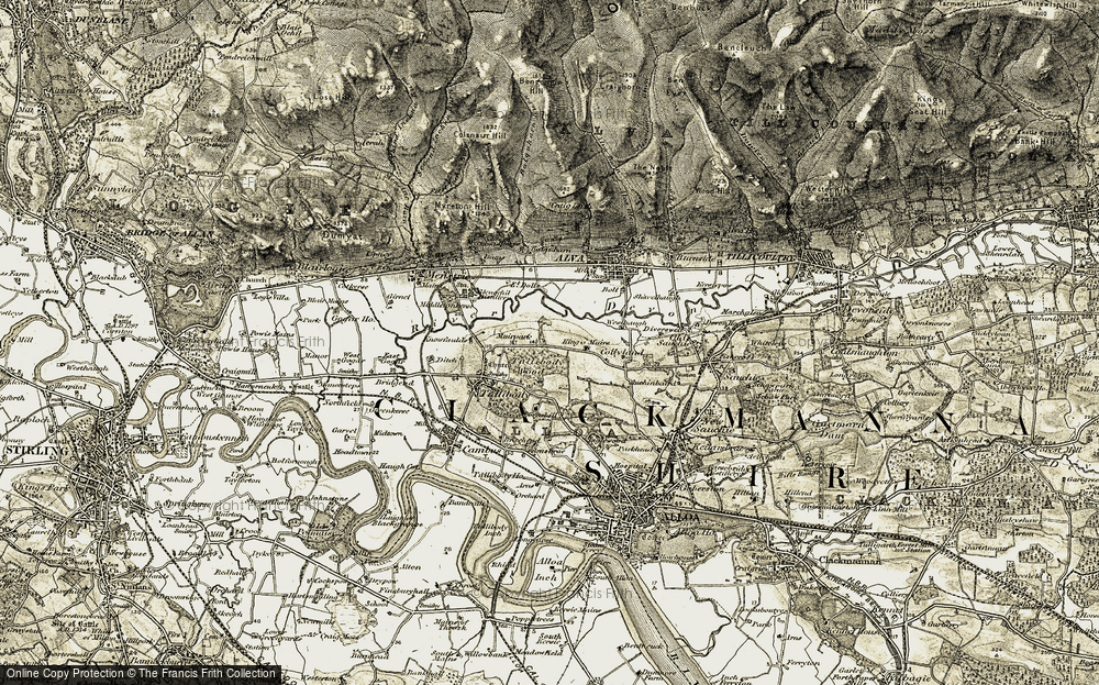 Old Map of Glenochil Village, 1904-1907 in 1904-1907