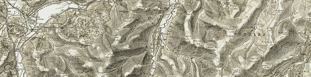 Old map of Glenrath in 1904