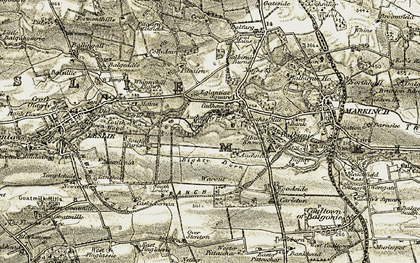 Old map of Glenrothes in 1903-1908