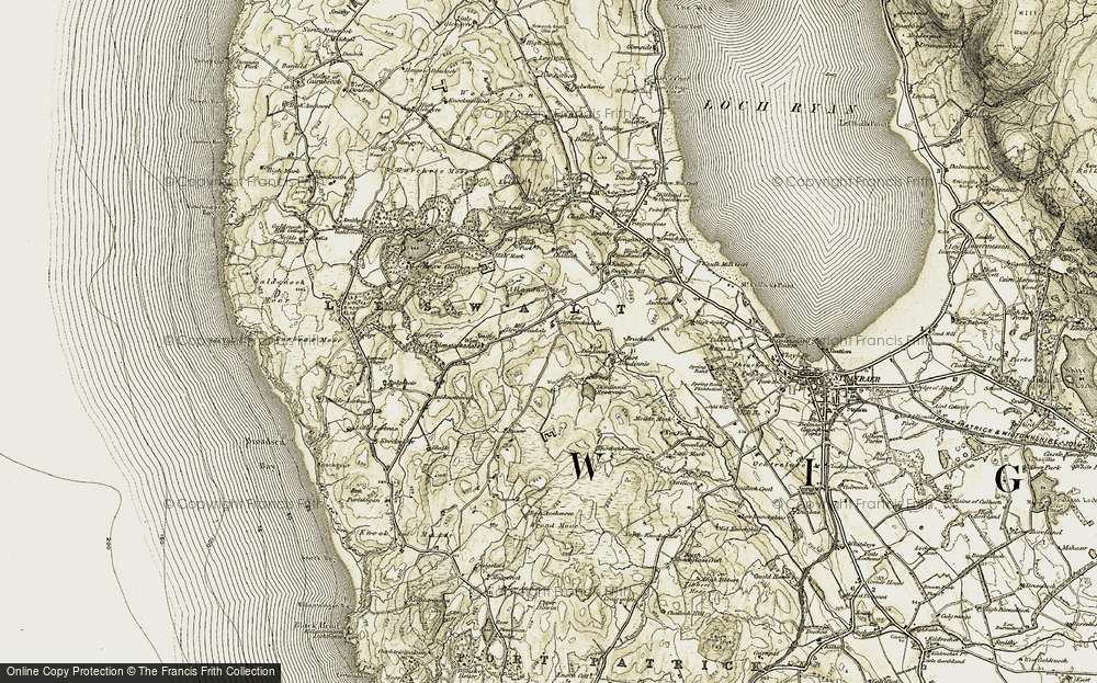 Old Map of Historic Map covering Allandoo in 1905