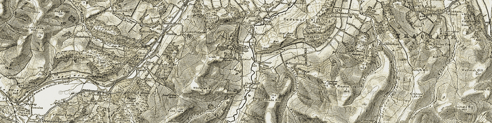 Old map of Glenternie in 1903-1904