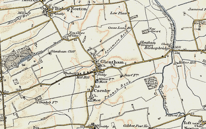 Old map of Glentham in 1903