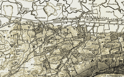 Old map of Glentirranmuir in 1904-1907