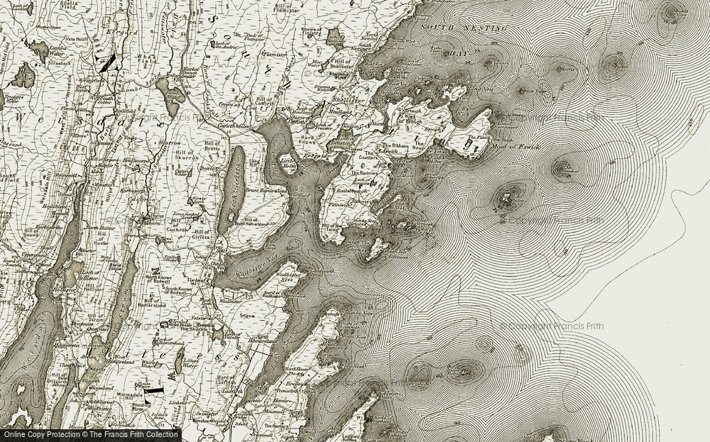 Old Map of Historic Map covering Aiplin in 1911-1912