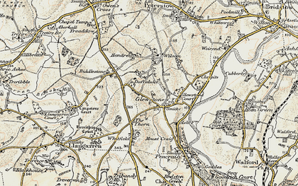 Old map of Hollymount in 1899-1900