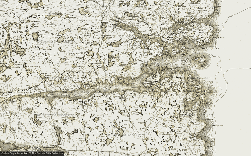Old Map of Glìb Cheòis, 1909-1911 in 1909-1911