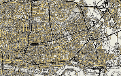 Old map of Globe Town in 1897-1902