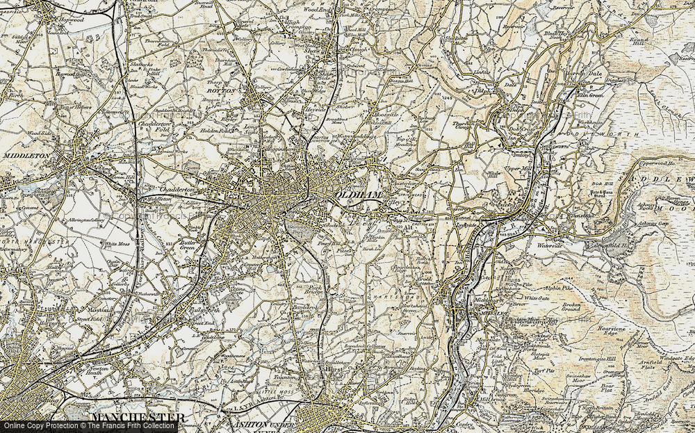 Old Map of Glodwick, 1903 in 1903