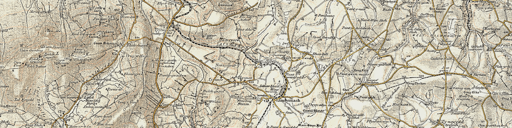 Old map of Glogue in 1901