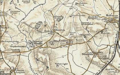 Old map of Glooston in 1901-1903