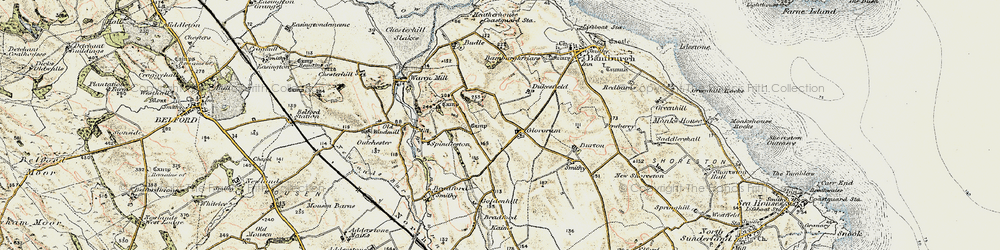 Old map of Glororum in 1901-1903