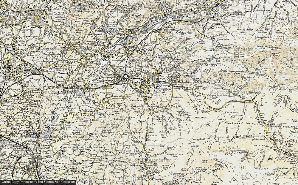 Old Map of Glossop, 1903 in 1903