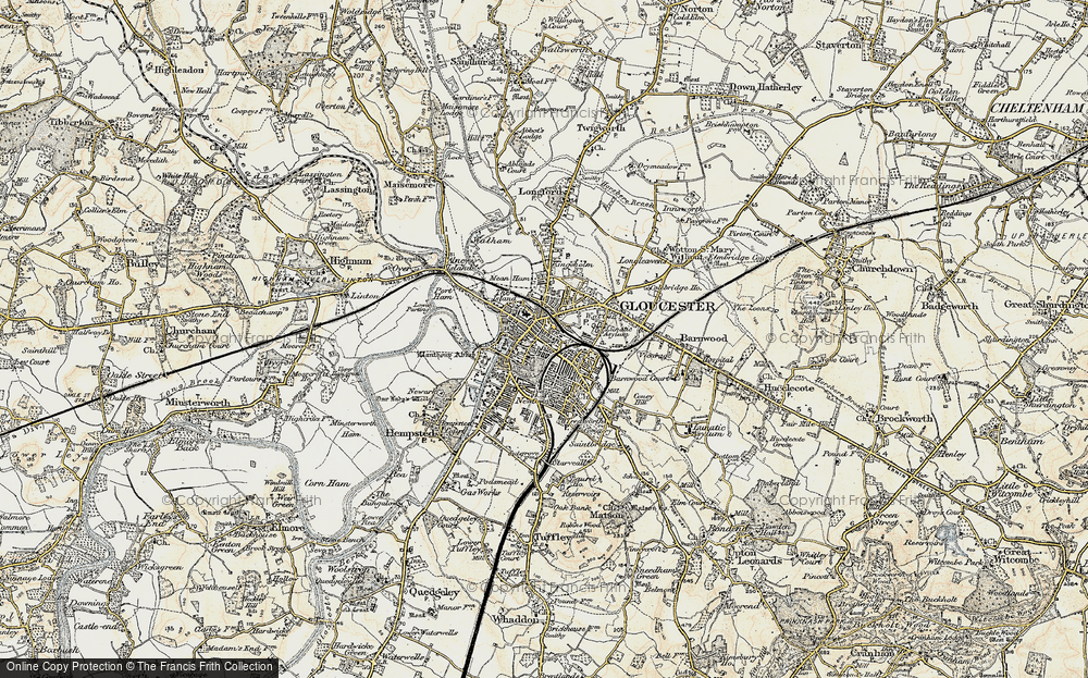 Old Map of Historic Map covering Blackfriars in 1898-1900