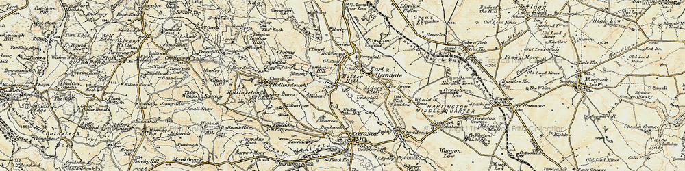Old map of Aldery Cliff in 1902-1903