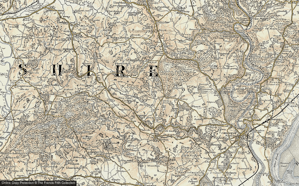 Old Map of Glyn, 1899-1900 in 1899-1900